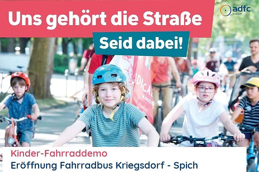 Poster von der Kidical Mass in Troisdorf am 30. Mai 2026